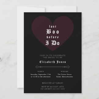 Moody Gothic Bridal Shower Invitation