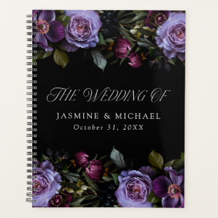 Moody Gothic Purple Floral Mariage