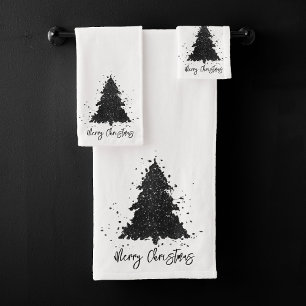 Moody Joyeux Noël Arbre à charbon argenté Onyx