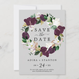 Moody Purple Grey Enregistrer la carte de date