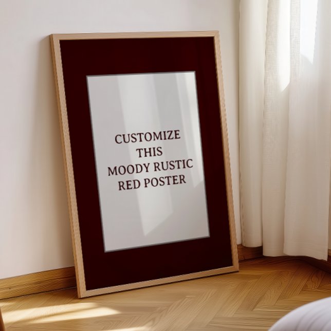 Moody Rustic Red Custom Poster Citation Noël (Créateur téléchargé)