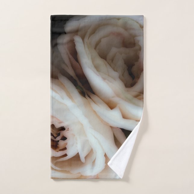 Moody Soft Rose Roses Élégant Minimal Shabby-Chic (Serviette à main)