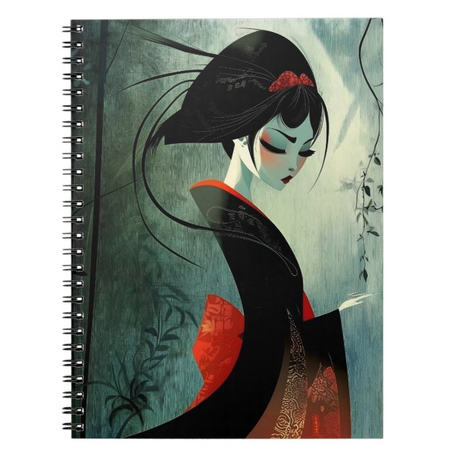Moody Thoughtful Anime Girl Carnet (Devant)
