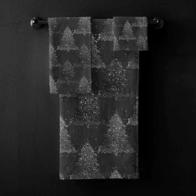 Moody Tree Motif | Noël noir argenté Onyx (Créateur téléchargé)