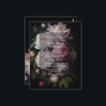 Moody White Peony Mariage Arch Invitation<br><div class="desc">Moody white peony suite mariage à fleurs inspirée des styles hollandais.</div>