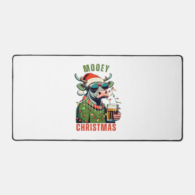 Mooey Noël Highland Cow Light Santa Hat T-Shi (Recto)