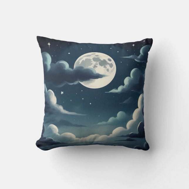 Moon Art Coussin - Céleste Phase Lunaire Accueil D (Recto)