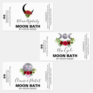 Moon Bath Soin Spell Étiquettes