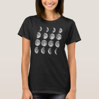 Moon Cycle Moon Phases T-Shirt Tumblr