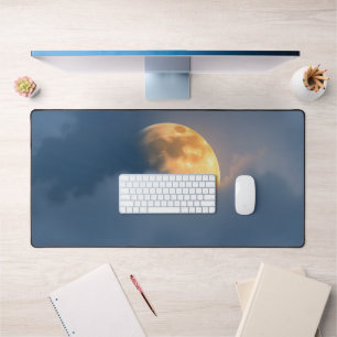 Moon Desk Mat - Phases lunaires esthétiques, Plein