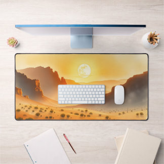 Moon Desk Mat - Phases lunaires esthétiques, Plein