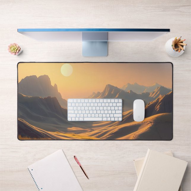 Moon Desk Mat - Phases lunaires esthétiques, Plein (Bureau 1)