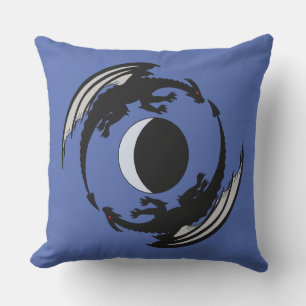 Moon Dragons Imaginaire Design Coussin extérieur