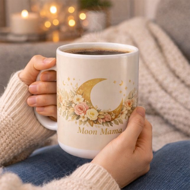 Moon Mama Personalised Celestial Mug 15oz (Créateur téléchargé)