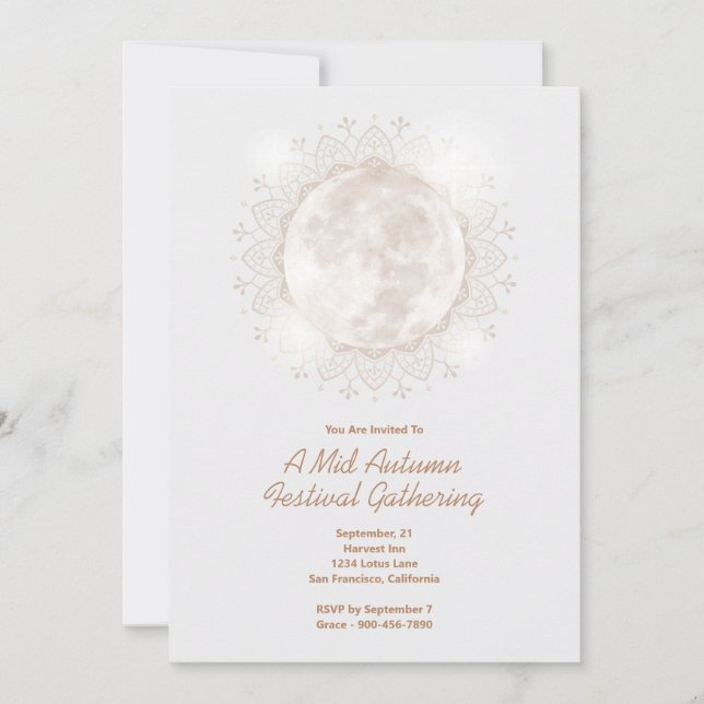 Moon Mandala Invitation de la Moon (Devant)