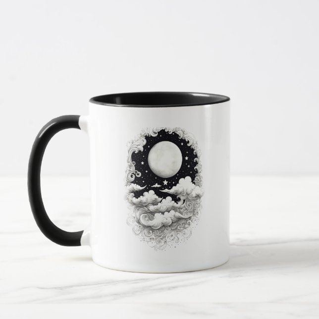Moon Mug | Mug céleste | Imprimé sur les deux côté (Gauche)