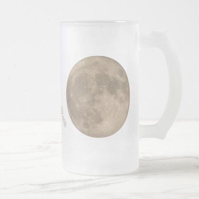 Moon Mug Pleine lune personnalisée Bière Verre Moo (Droit)