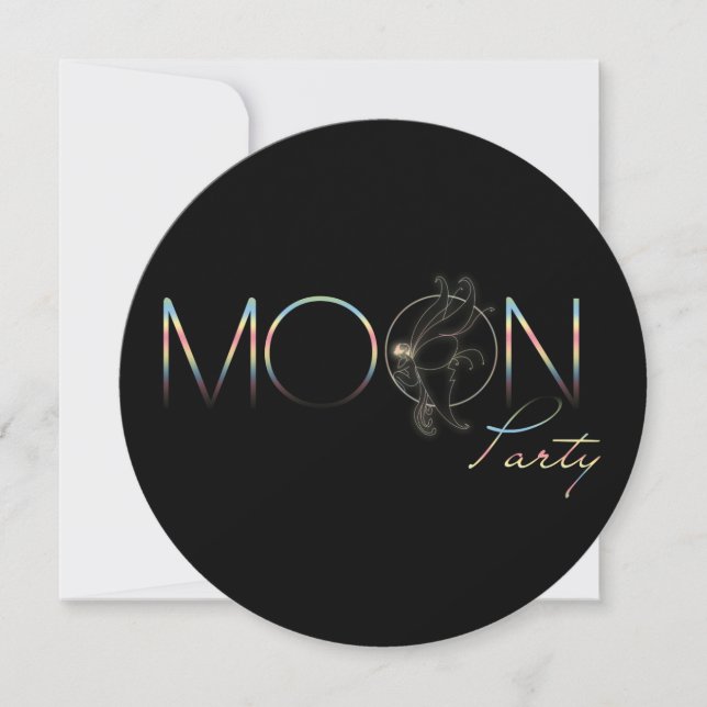 Moon Party - Carte d'invitation (Devant)
