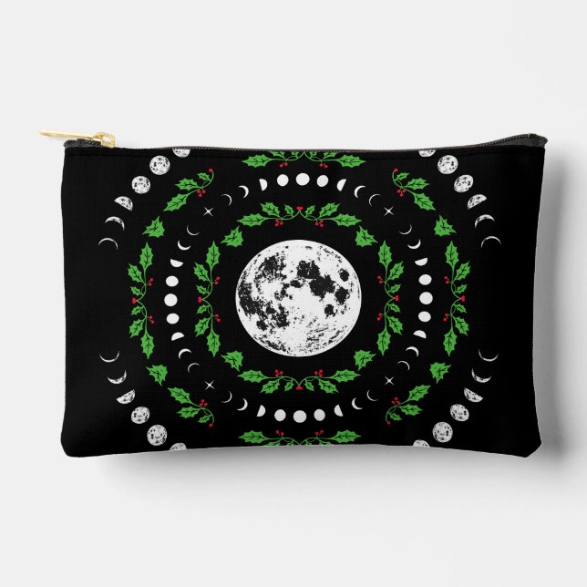Moon phases mandala maquillage sac cosmétique poch (Recto)