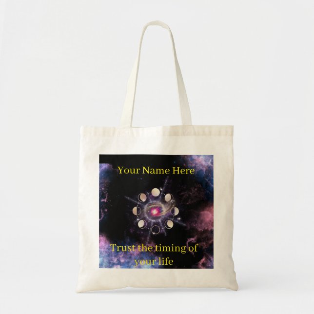 Moon Phases Tote Bag – Sacred Geometry & Personal  (Devant)