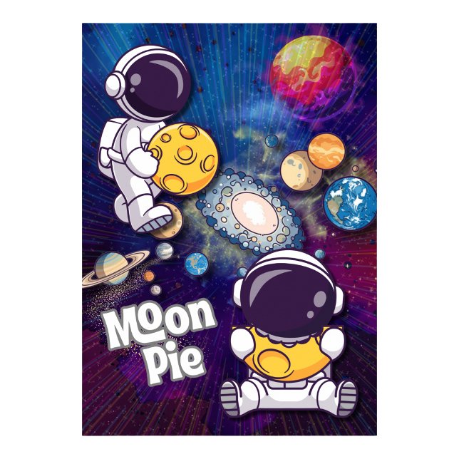Moon Pie Force en vous Astronaute Affiches d'art m (Moon Pie Strength in you Astronaut Wall art Poster)