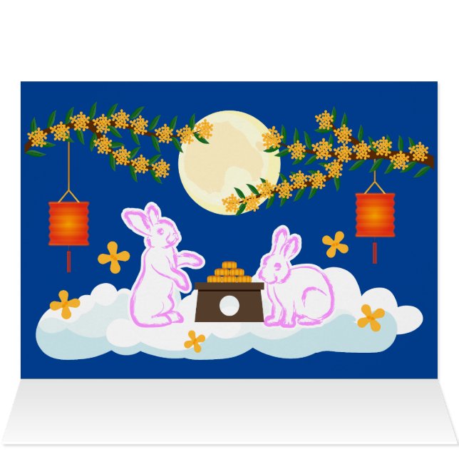 Moon Rabbit Mooncake Osmanthus (Intérieur Horizontal (Haut))
