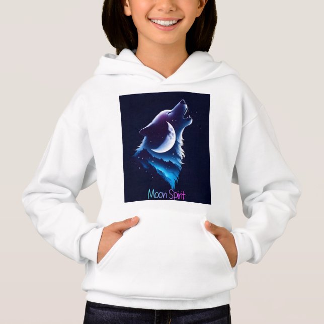 Moon Spirit - Capuche design Loup & Attrape-Rêves (Devant)
