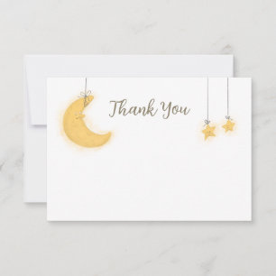 Moon Stars Baby shower Merci Carte de note