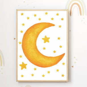 Moon Stars Enfants Salle Décor Nursery Poster