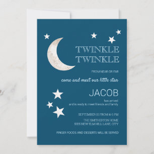 Moon Stars Marine Blue Twinkle Little Star Sip Voi