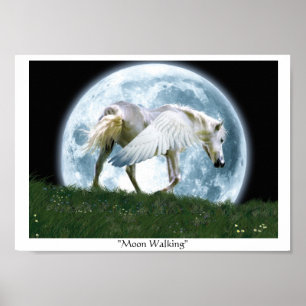 "MOON WALKING" Poster d'art Pegasus