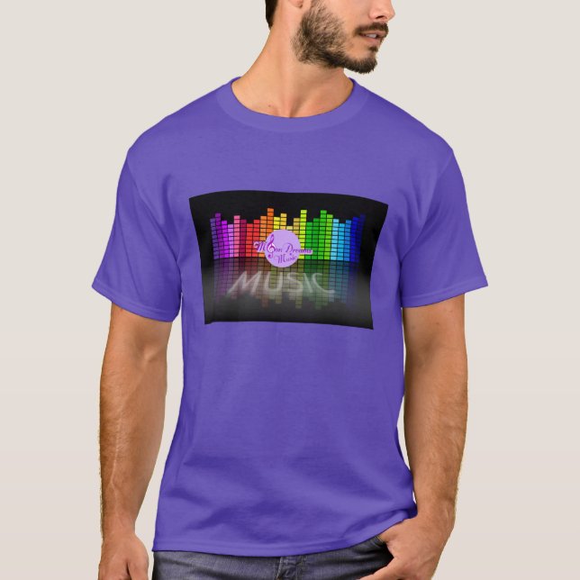 MoonDreams Music Equalizer Mens Purple T-Shirt (Devant)