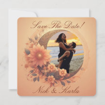 Moonflower Enregistrer la date Faire-part photo