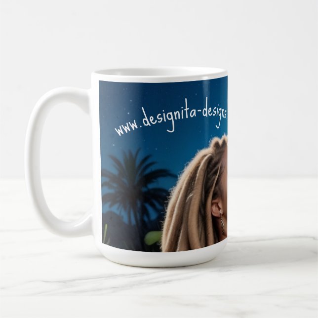 Moonlight Couple Love Mug – Romantic Digital Art  (Gauche)