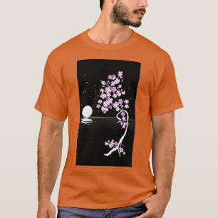 Moonlight Japanese Sakura Cherry Blossom T-Shirt
