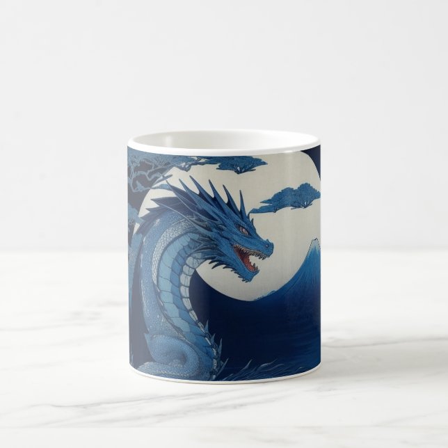 Moonlit Dragon of Fuji Mug (Centre)