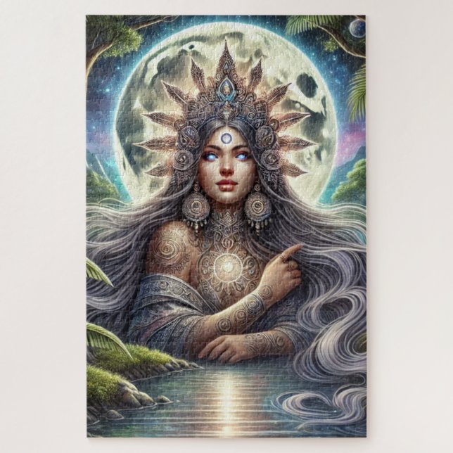 Moonlit Mayari Filipino Moon Goddess Puzzle (Vertical)