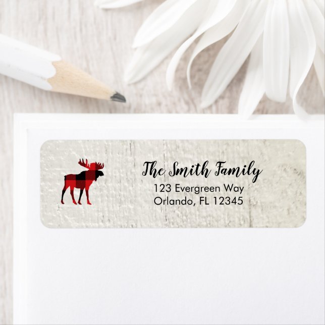 Moose Buffalo Vérifier le Étiquette de adresse sau (En situation)