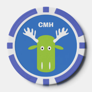 Moose Head Pop Art personnalisé jetons de poker mo