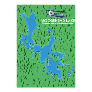 Moosehead Lake, Piscataquis Carte du comté Photo I