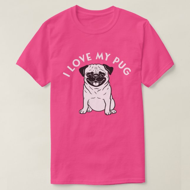Mops I love my Mops TShirt (Design devant)