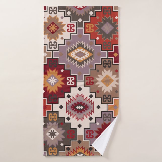 Moquette persane design original, texture tribale. (Serviette de bain)