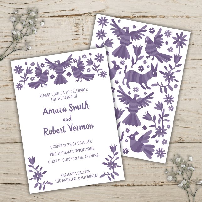 MORADO OTOMI MEXICANO FAIRE-PART (Créateur téléchargé)