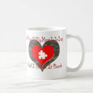 Morceau de coeur dans la tasse de l'Irak
