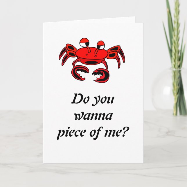 Morceau de crabe de moi carte de voeux (Devant)