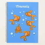 Morceau de poisson rouge orange mignon sur dessin<br><div class="desc">Ce design amusant présente des caractéristiques de poisson rouge orange vif sur un arrière - plan de bulles bleues. Le tout dans un joyeux style de dessin animé !</div>