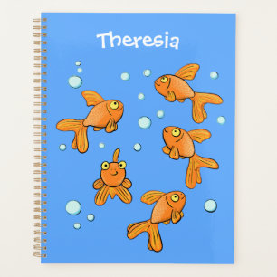 Morceau de poisson rouge orange mignon sur dessin 