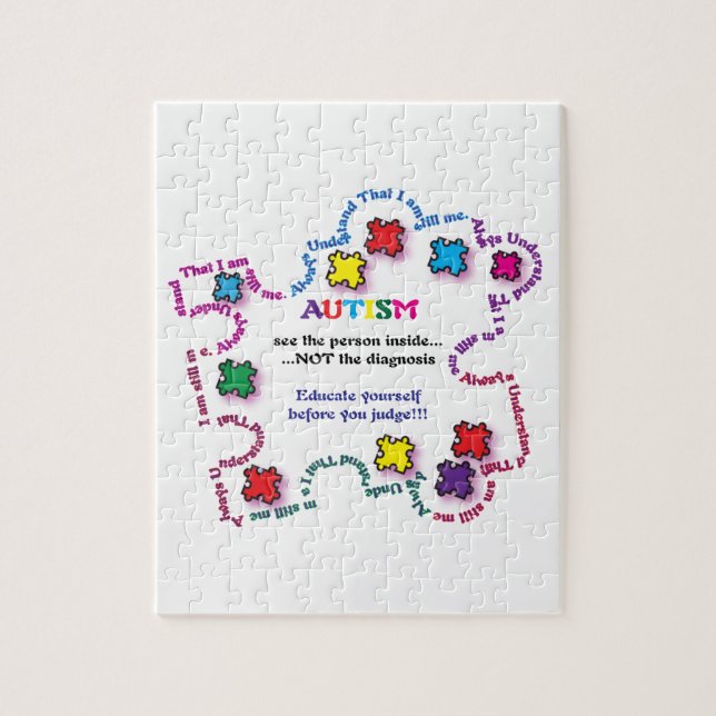 Morceau de puzzle d'autisme (Vertical)