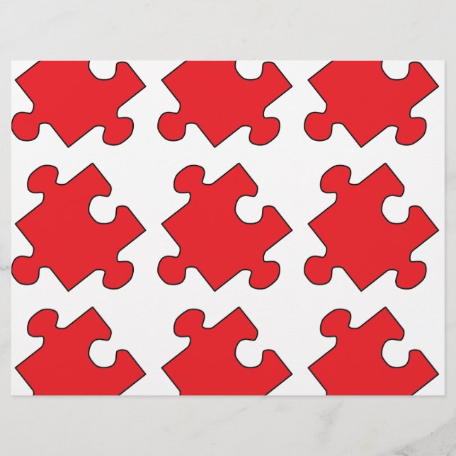 MORCEAU DE PUZZLE ROUGE (Devant)