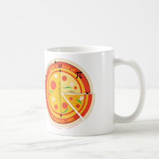Morceau de tarte sur la tasse de jour de pi